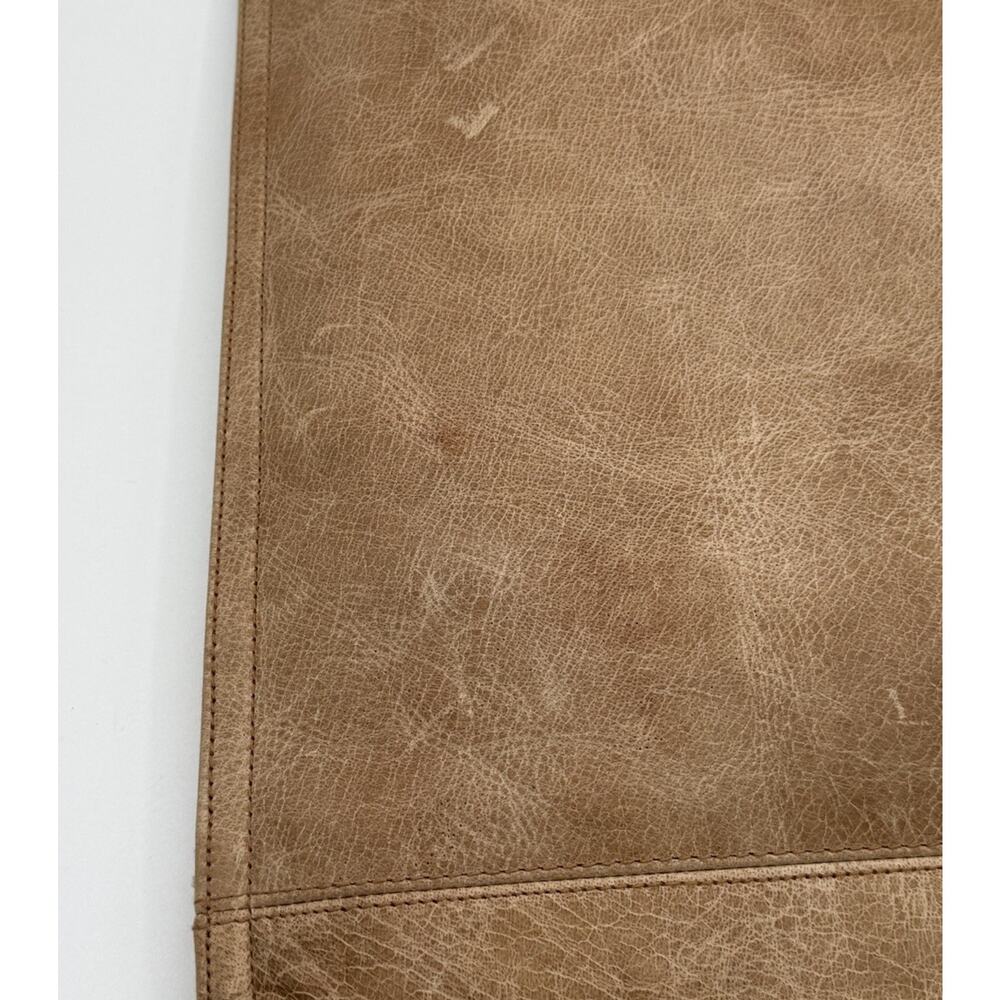 Villa Classic Home Pottery Barn Leather Lumbar Pillow Cover Light Brown 26" READ - Picture 5 of 13
